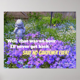 Blauer violetter Phlox-Girl-Statue Vergiss-me-not- Poster