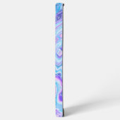 Blauer Violettlavender Abstrakter Marmortext Samsung Galaxy Hülle (Linke Seite)