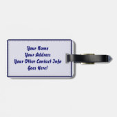 Blauer Violinen-Gepäckanhänger Gepäckanhänger (Rückseite horizontal)