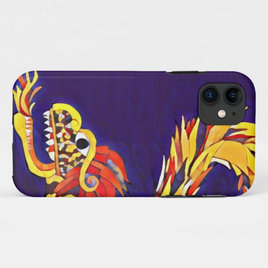 Blauer Violondrache Case-Mate iPhone Hülle (Rückseite (Horizontal))