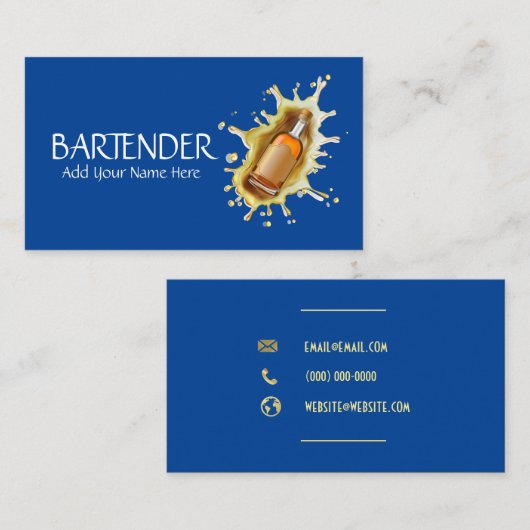 Blauer Visitenkarte (Vorne/Hinten)