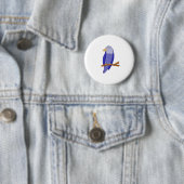 Blauer Vogel auf einem Ast Button (Beispiel)