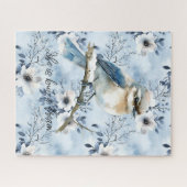 Blauer Vogel auf einem Ast Puzzle (Horizontal)