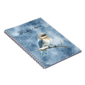 Blauer Vogel auf einem Baumzweig Notizblock (Rechte Seite)