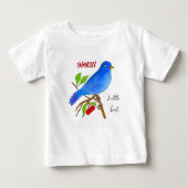 Blauer Vogel Baby T-shirt (Vorderseite)