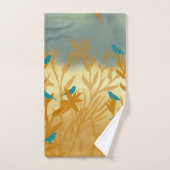 Blauer Vogel Badhandtuch Set (Handtuch)