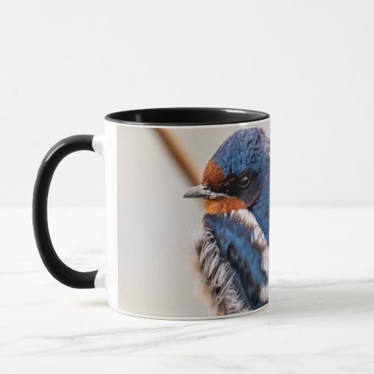 Blauer Vogel, Barschschlucken Tasse (Links)
