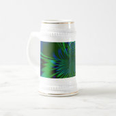 Blauer Vogel Bierglas (Vorderseite Links)
