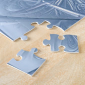 Blauer Vogel Blumenpuzzle Puzzle (Seite)