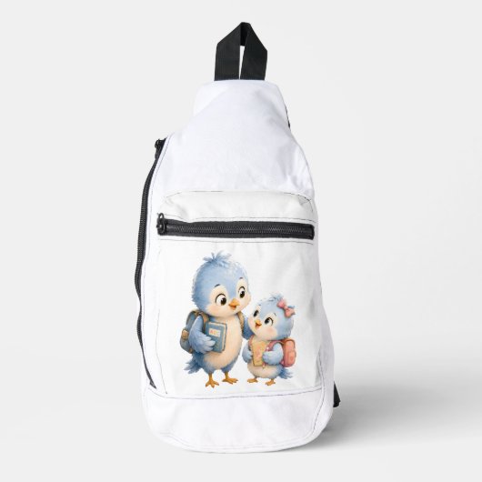Blauer Vogel Bruder Sling Rucksack (Vorderseite)