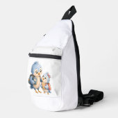 Blauer Vogel Bruder Sling Rucksack (Rechte Ecke)