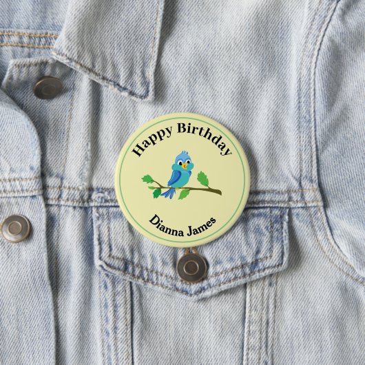Blauer Vogel Button (Beispiel)