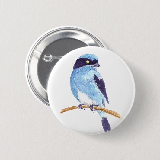 Blauer Vogel Button (Vorne & Hinten)