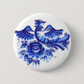 Blauer Vogel Button (Vorderseite)