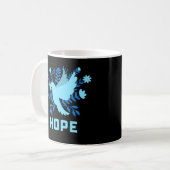 Blauer Vogel der Hoffnung und des Friedens - Taube Kaffeetasse (Vorderseite Links)