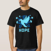 Blauer Vogel der Hoffnung und des Friedens - Taube T-Shirt (Vorderseite)