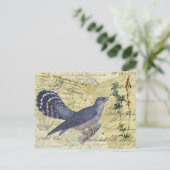 Blauer Vogel des Glücks Postkarte (Stehend Vorderseite)
