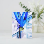 Blauer Vogel des Paradieses Postkarte (Stehend Vorderseite)