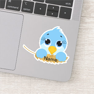 Blauer Vogel Die Cut Sticker Decal