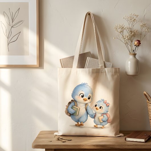 Blauer Vogel-Einkaufs-Tasche Tragetasche