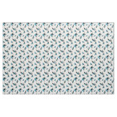 Blauer Vogel fliegen, sitzen, Folkloredruck Stoff (Fat Quarter (45,7 x 55,9 cm))