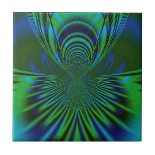 Blauer Vogel Fliese (Vorderseite)