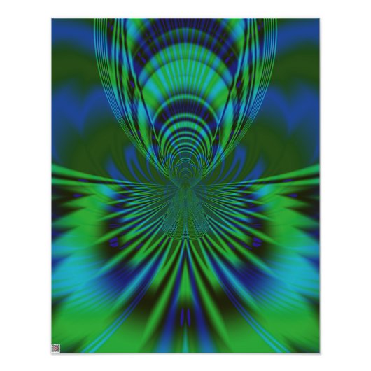 Blauer Vogel Fotodruck (Vorne)