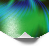 Blauer Vogel Fotodruck (Ecke)