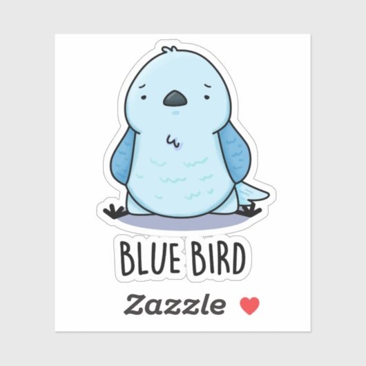 Blauer Vogel Funny Animal Pub Aufkleber (Blatt)