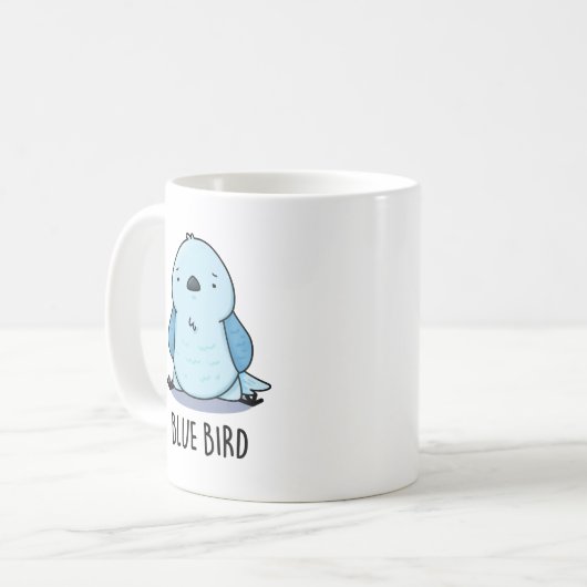 Blauer Vogel Funny Animal Pub Kaffeetasse (Vorderseite Links)