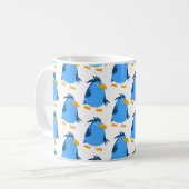 Blauer Vogel für Kinder Kaffeetasse (Vorderseite Links)