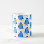 Blauer Vogel für Kinder Kaffeetasse (Mittel)