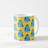 Blauer Vogel für Kinder Kaffeetasse (VorderseiteRechts)