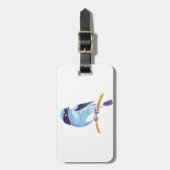 Blauer Vogel Gepäckanhänger (Vorderseite vertikal)