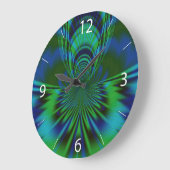 Blauer Vogel Große Wanduhr (Winkel)