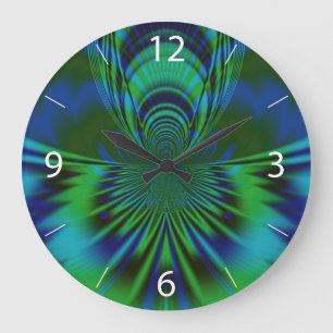 Blauer Vogel Große Wanduhr