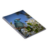 Blauer Vogel in Blossom Notizblock (Rechte Seite)