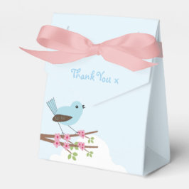 Blauer Vogel in Blossom Tree Geschenkschachtel