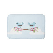 Blauer Vogel in Blossom Tree Niedlich Badematte (Vorderseite)
