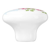 Blauer Vogel in Blossom Tree Niedlich Keramikknauf (Seitenansicht)