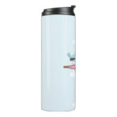 Blauer Vogel in Blossom Tree Niedlich Thermosbecher (Nach links gedreht)