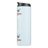 Blauer Vogel in Blossom Tree Niedlich Thermosbecher (Nach rechts gedreht)