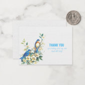 Blauer Vogel in weißer Textur Mitteilungskarte (Vorderseite/Rückseite Beispiel)