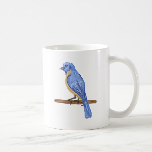 Blauer Vogel Kaffeetasse (Rechts)