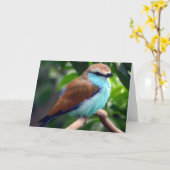Blauer Vogel Karte (Gelbe Blume)