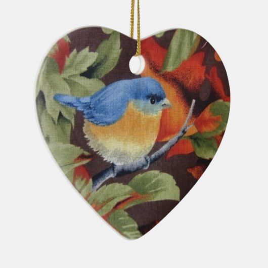 Blauer Vogel Keramikornament (Rechts)