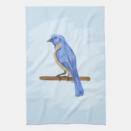 Blauer Vogel Küchentuch (Vertikal)