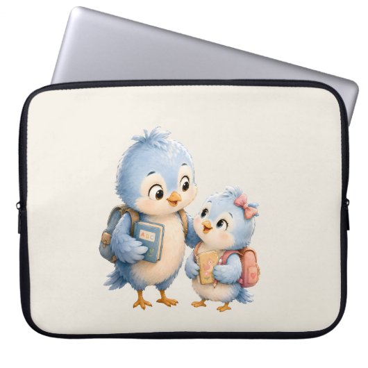 Blauer Vogel Laptop-Hülle Organizer Laptopschutzhülle (Vorderseite)