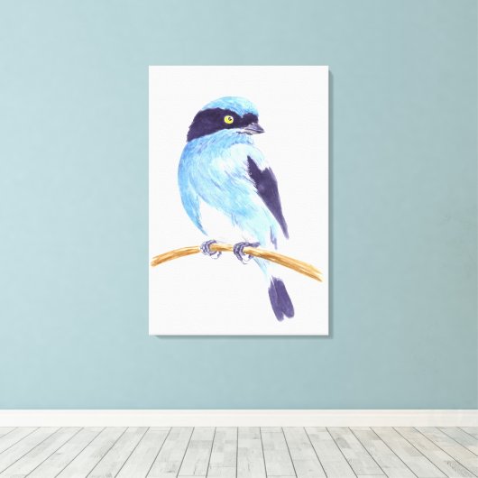 Blauer Vogel Leinwanddruck (Insitu (Holzboden))