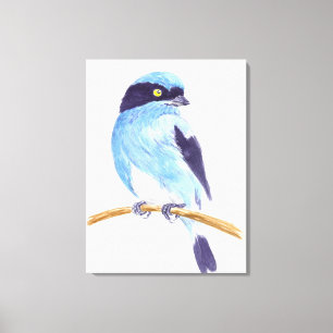 Blauer Vogel Leinwanddruck